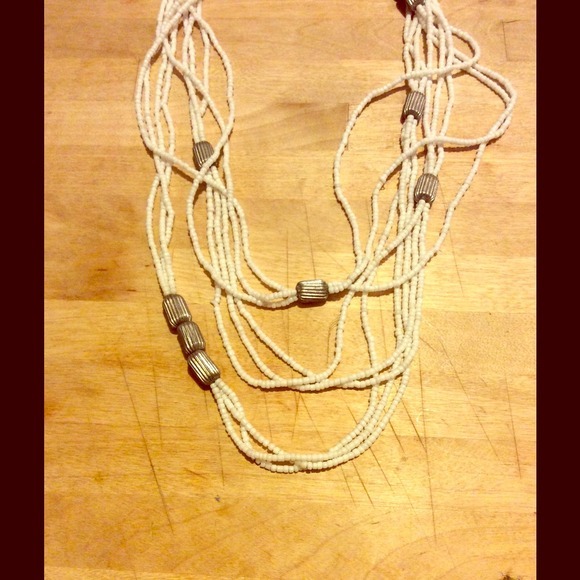 White beaded necklace